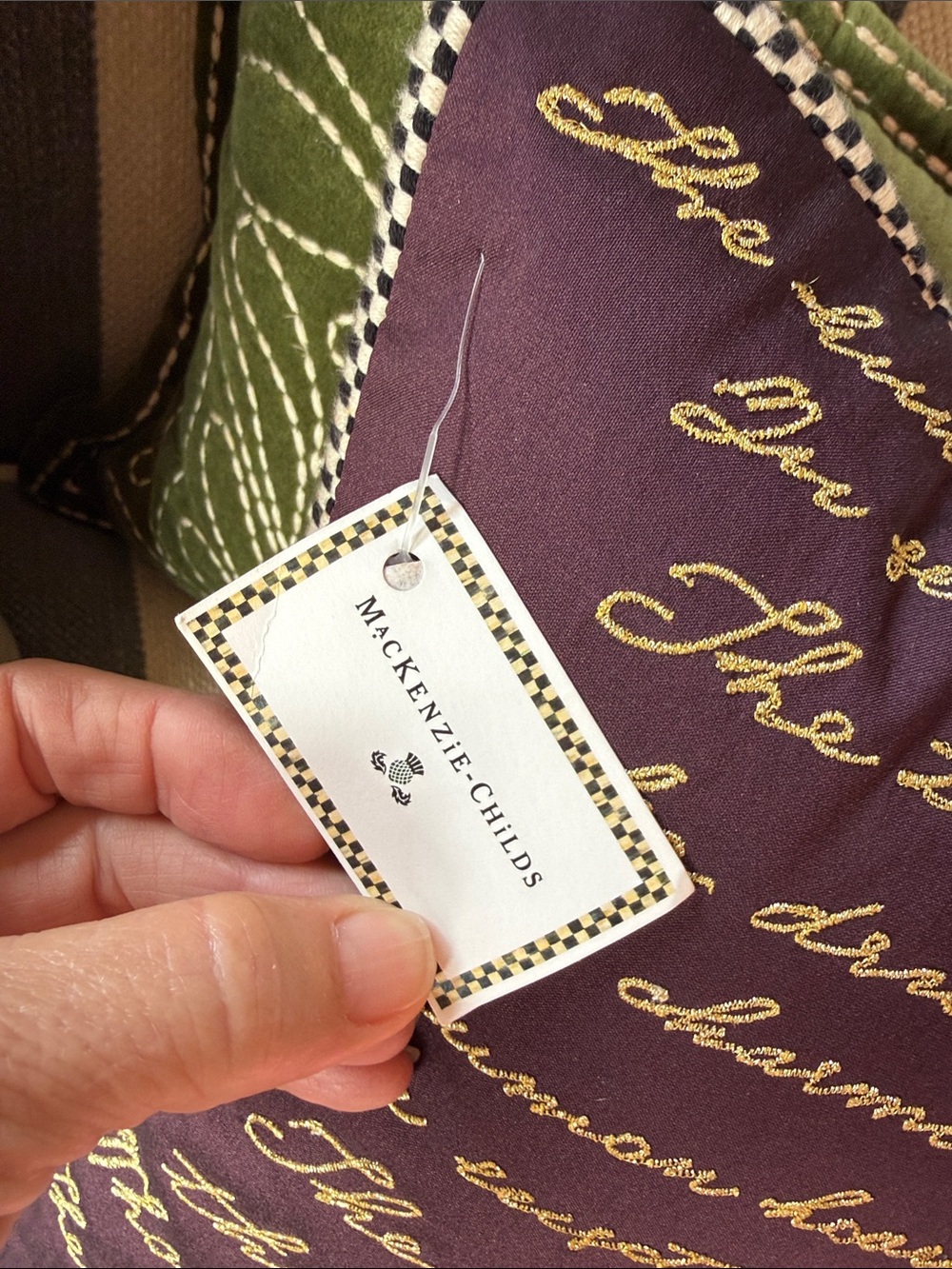 MacKenzie Child’s pillow - Picture 4 of 4
